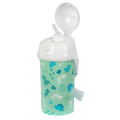 Vattenflaska Safta Dino Grön PVC 500 ml - finns hos Aktivcamping