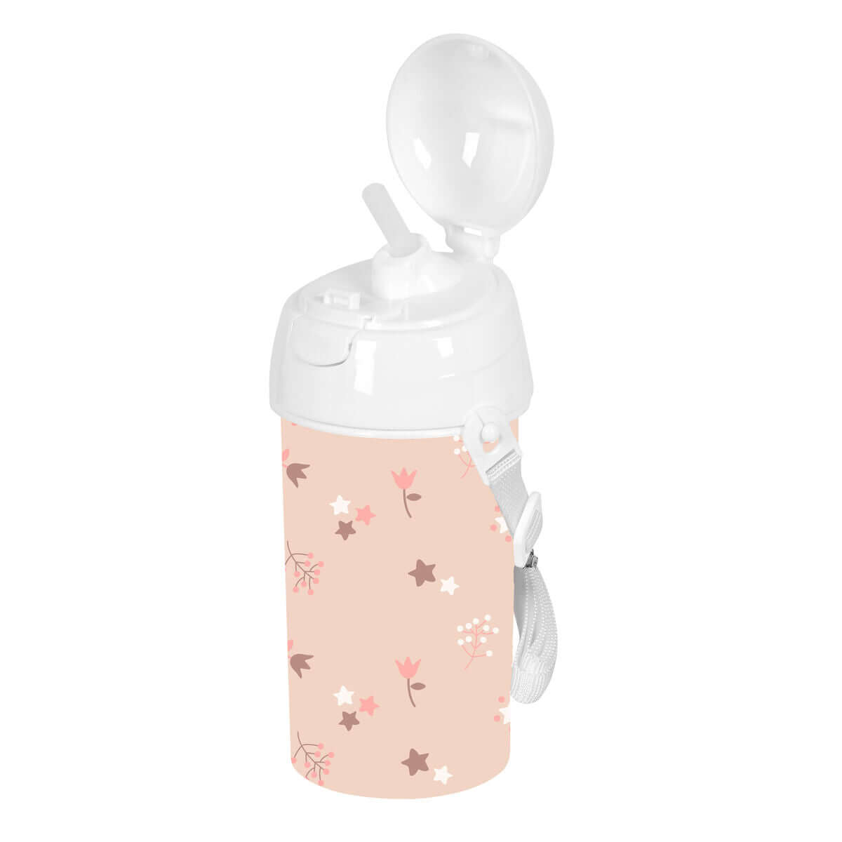 Vattenflaska Safta Flores Rosa PVC 500 ml - finns hos Aktivcamping
