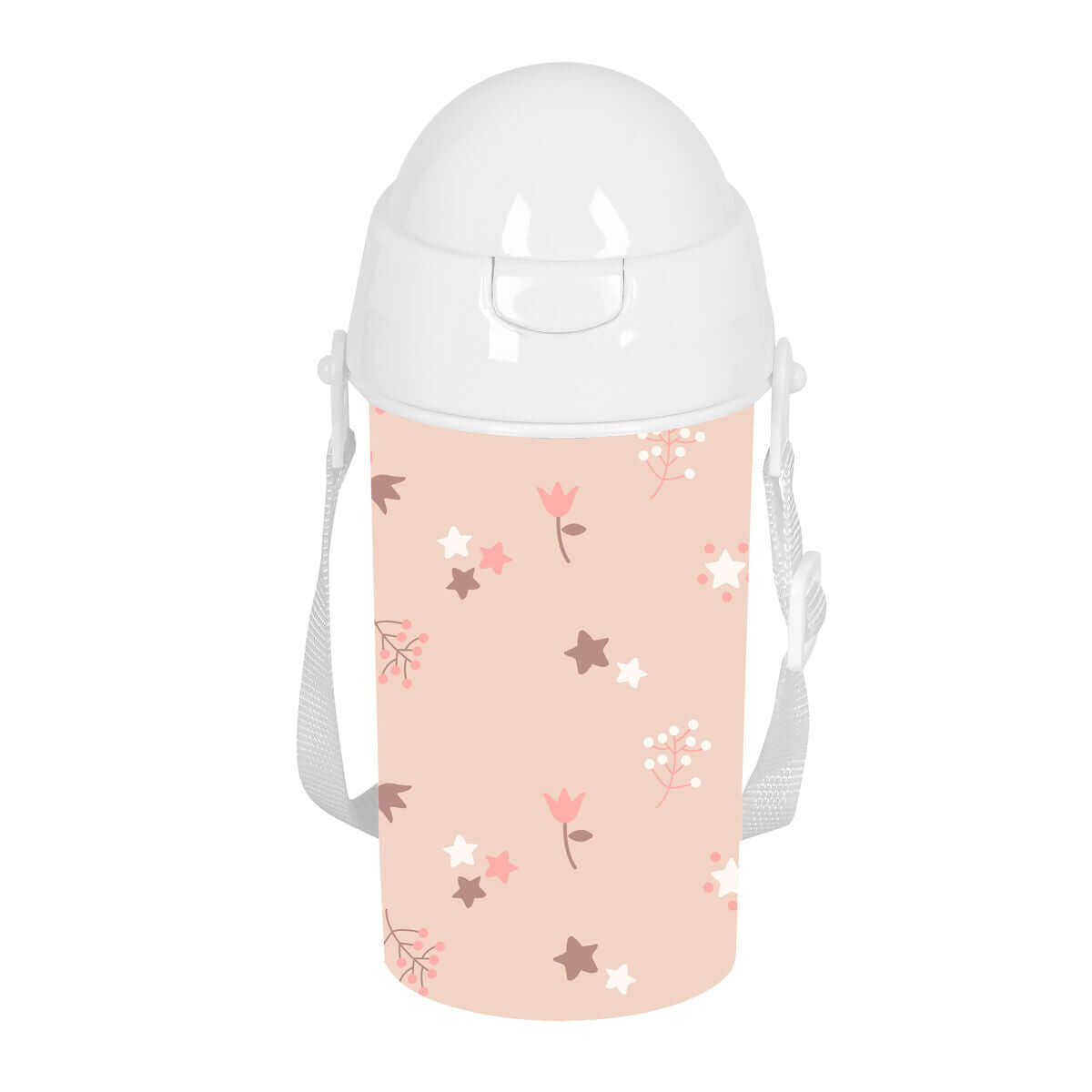 Vattenflaska Safta Flores Rosa PVC 500 ml - finns hos Aktivcamping