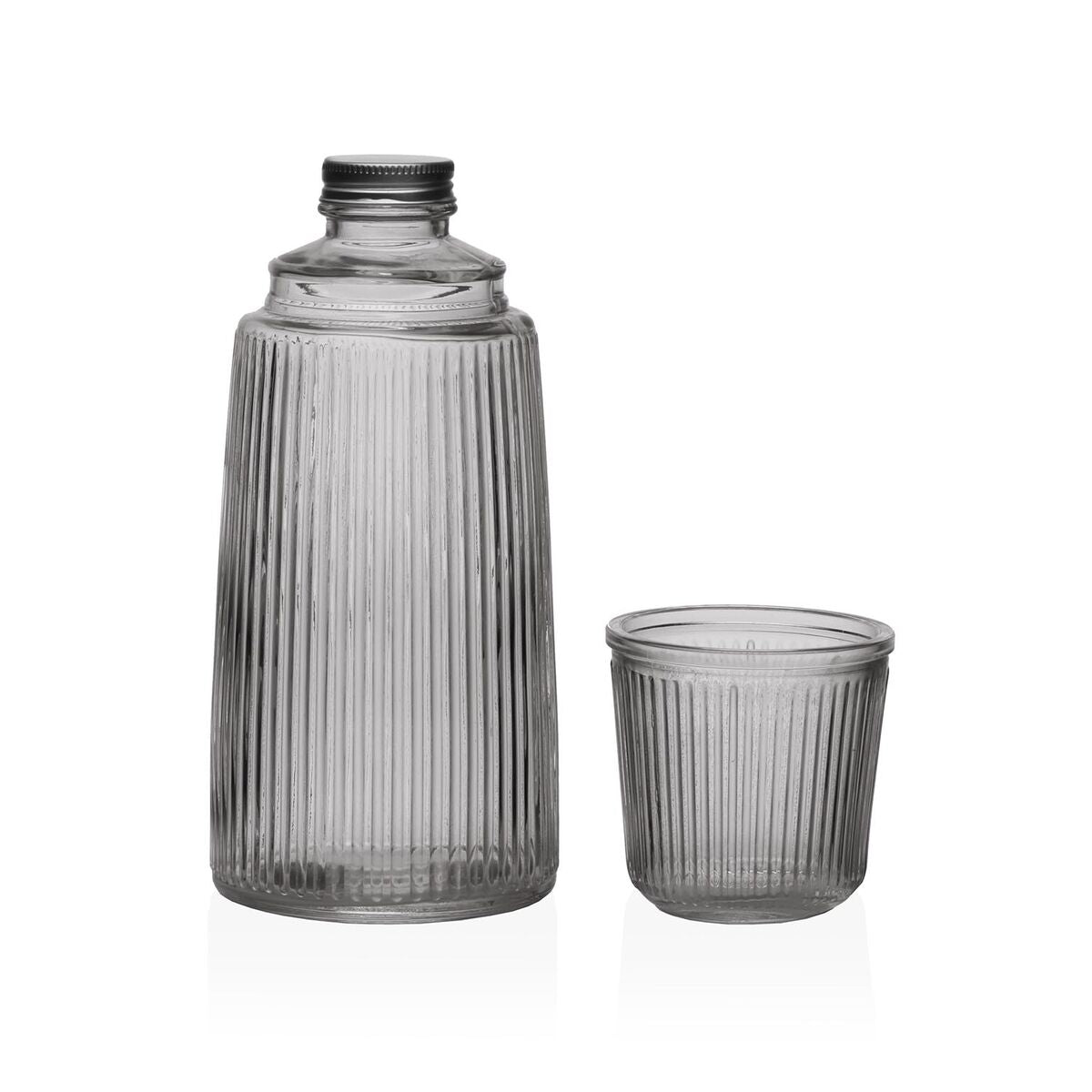 Vattenflaska Versa Svart Glas Aluminium 10,3 x 26 x 10,3 cm finns hos Aktivcamping