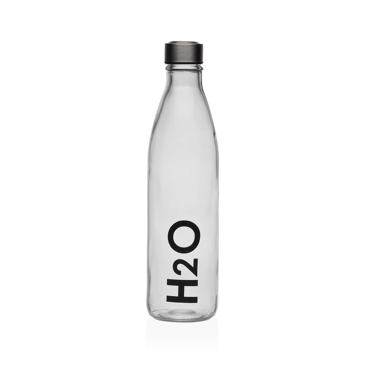 Vattenflaska Versa Transparent Glas Aluminium 1 L 8 x 31 x 8 cm - finns hos Aktivcamping