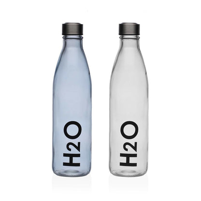 Vattenflaska Versa Transparent Glas Aluminium 1 L 8 x 31 x 8 cm - finns hos Aktivcamping