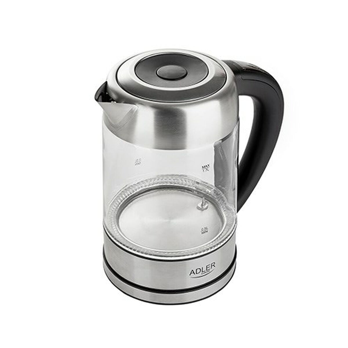 Vattenkokare Adler AD 1247 Stålgrå Glas 2200 W 1,7 L - finns hos Aktivcamping