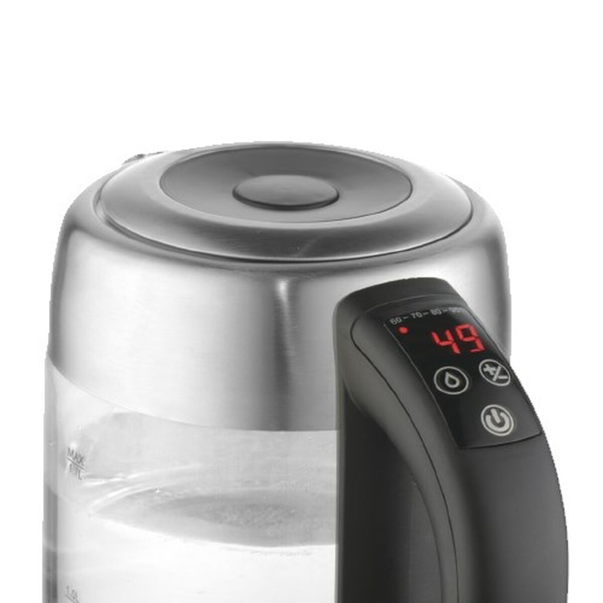 Vattenkokare Adler AD 1247 Stålgrå Glas 2200 W 1,7 L - finns hos Aktivcamping