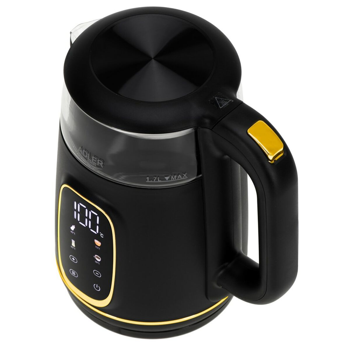 Vattenkokare Adler AD 1305bg Svart Guld 2200 W 1,7 L finns hos Aktivcamping