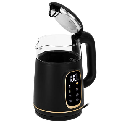 Vattenkokare Adler AD 1305bg Svart Guld 2200 W 1,7 L finns hos Aktivcamping