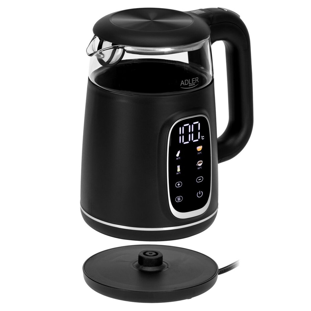 Vattenkokare Adler AD 1305bs Svart Silvrig 2200 W 1,7 L finns hos Aktivcamping