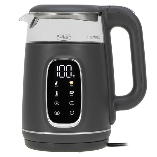 Vattenkokare Adler AD 1305gs Grå Silvrig 2200 W 1,7 L finns hos Aktivcamping