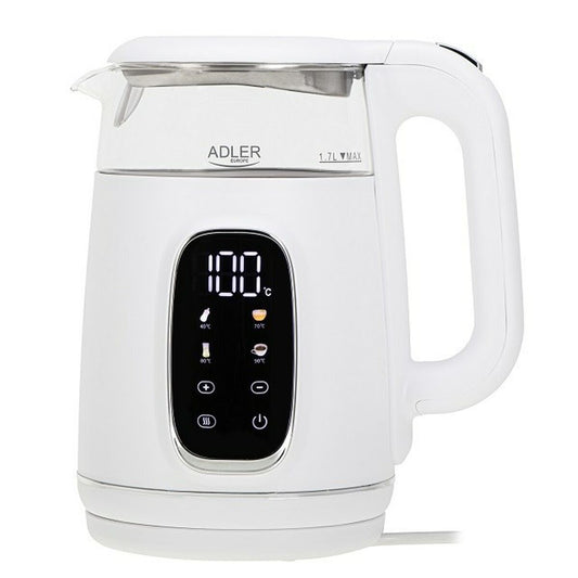 Vattenkokare Adler AD 1305ws Vit Silvrig 2200 W 1,7 L finns hos Aktivcamping