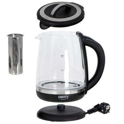 Vattenkokare Adler CR 1290 Svart Glas 2200 W 2 L finns hos Aktivcamping