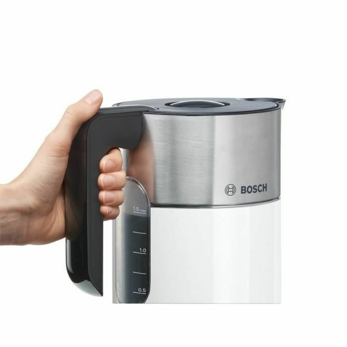 Vattenkokare BOSCH TWK8611P 2400 W Vit Grå Antracitgrå plástico,acero inoxidable 2400 W 1,5 L finns hos Aktivcamping