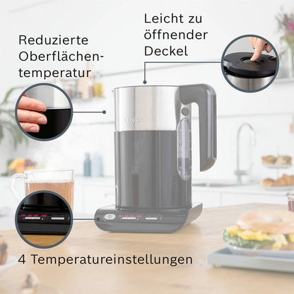 Vattenkokare BOSCH TWK8613 1,5 L Svart 2400 W 1,5 L Plast finns hos Aktivcamping