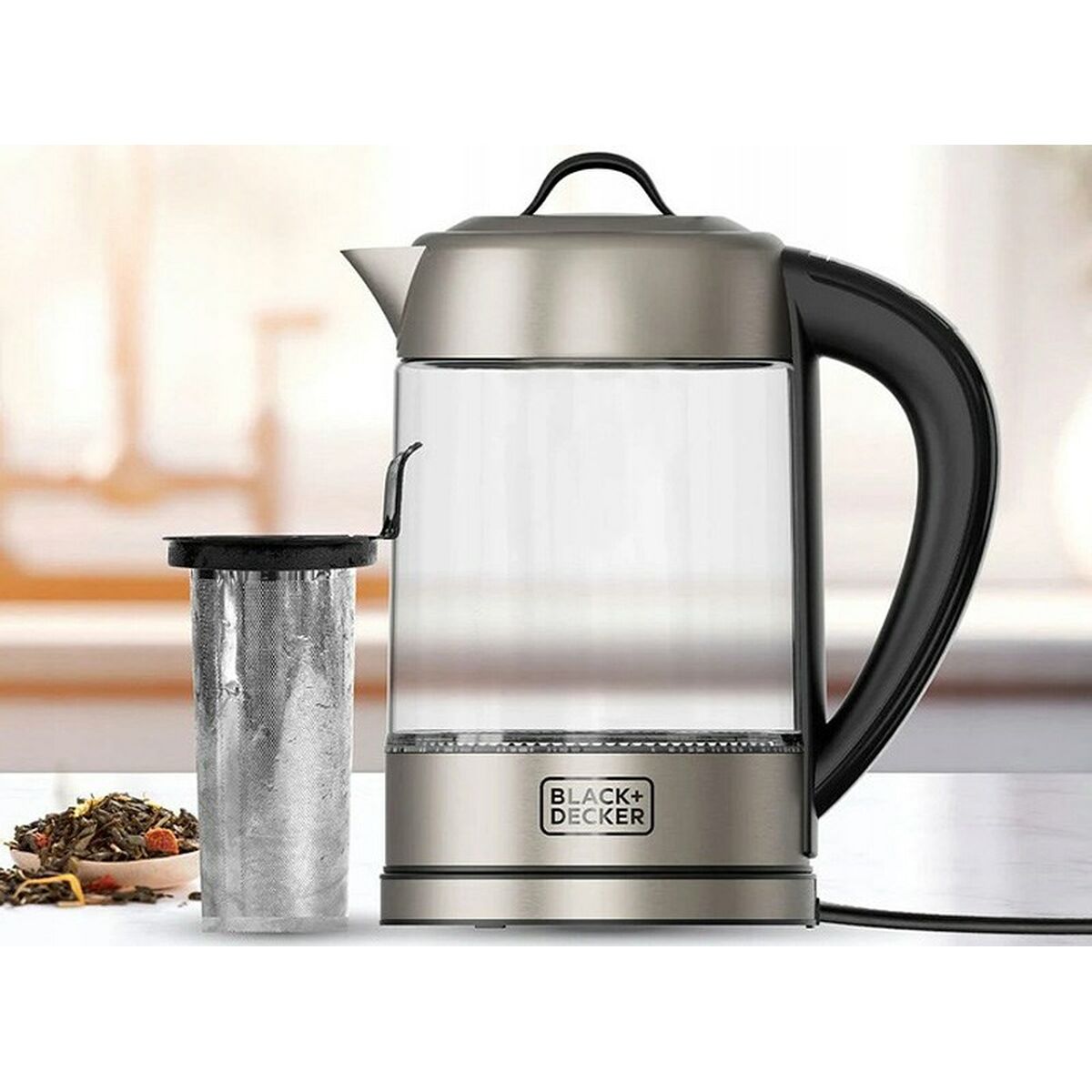 Vattenkokare Black & Decker BXKE2205E Svart Transparent Silvrig Plast 2200 W 1,7 L finns hos Aktivcamping