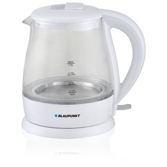 Vattenkokare Blaupunkt EKG301 Vit Glas Aluminium 1630 W 1 L finns hos Aktivcamping