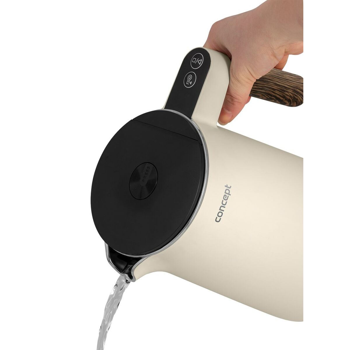 Vattenkokare Concept RK3304 Vanilj Trä 1850-2200 W 1,5 L finns hos Aktivcamping