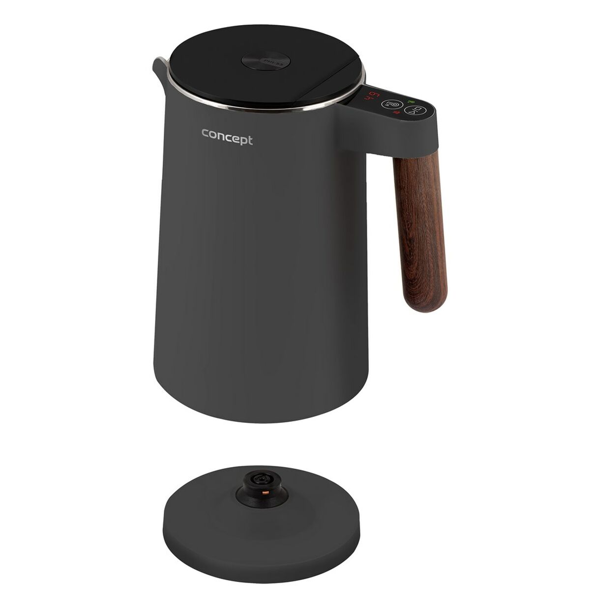 Vattenkokare Concept RK3305 Mörkgrå Trä 1850-2200 W 1,5 L finns hos Aktivcamping
