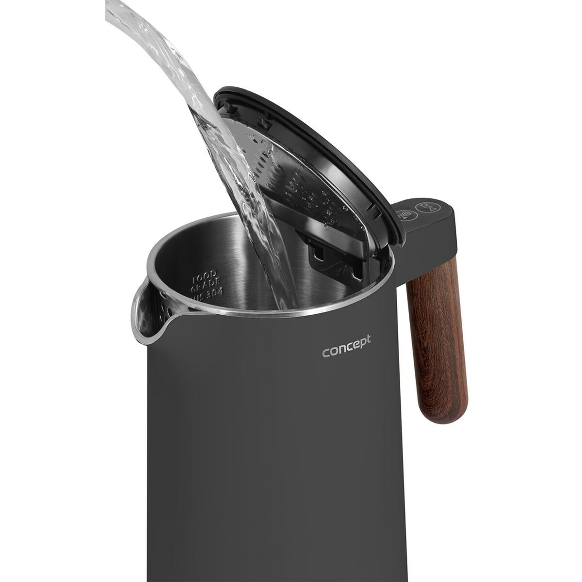 Vattenkokare Concept RK3305 Mörkgrå Trä 1850-2200 W 1,5 L finns hos Aktivcamping