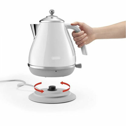 Vattenkokare DeLonghi Vit Rostfritt stål 1,7 L 2000 W finns hos Aktivcamping