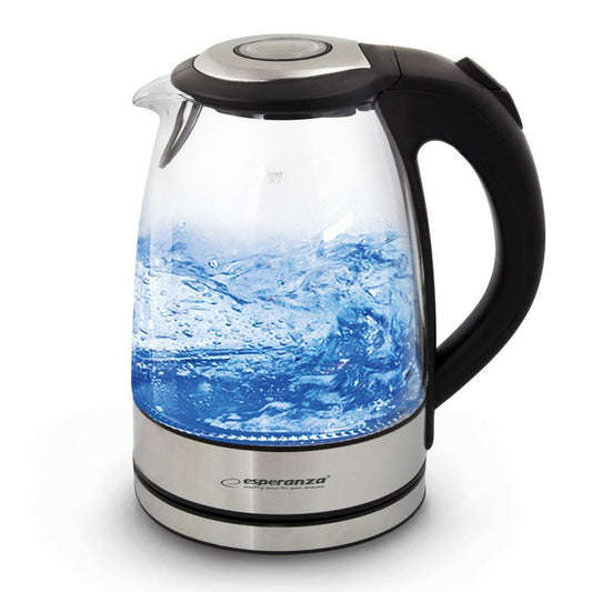 Vattenkokare Esperanza EKK012 Svart Glas Plast 2200 W 1,7 L finns hos Aktivcamping