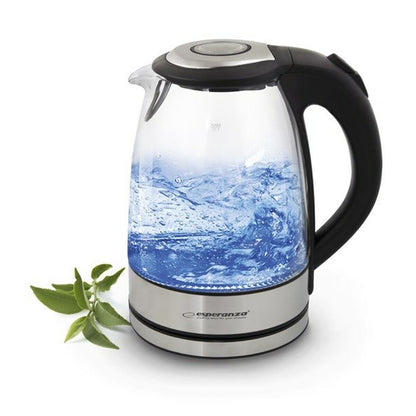 Vattenkokare Esperanza EKK012 Svart Glas Plast 2200 W 1,7 L finns hos Aktivcamping