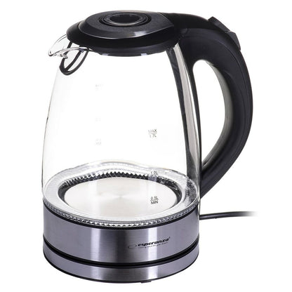 Vattenkokare Esperanza EKK012 Svart Glas Plast 2200 W 1,7 L finns hos Aktivcamping