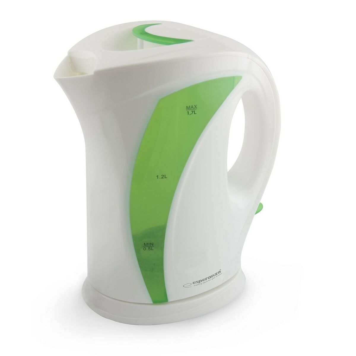 Vattenkokare Esperanza EKK018G Vit Grön Multicolour Plast 2200 W 1,7 L finns hos Aktivcamping