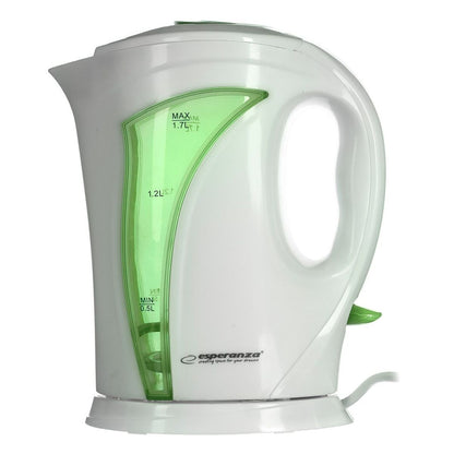 Vattenkokare Esperanza EKK018G Vit Grön Multicolour Plast 2200 W 1,7 L finns hos Aktivcamping