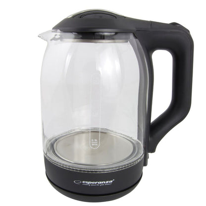 Vattenkokare Esperanza EKK025K Svart Multicolour Glas Plast 1500 W 1,7 L - finns hos Aktivcamping