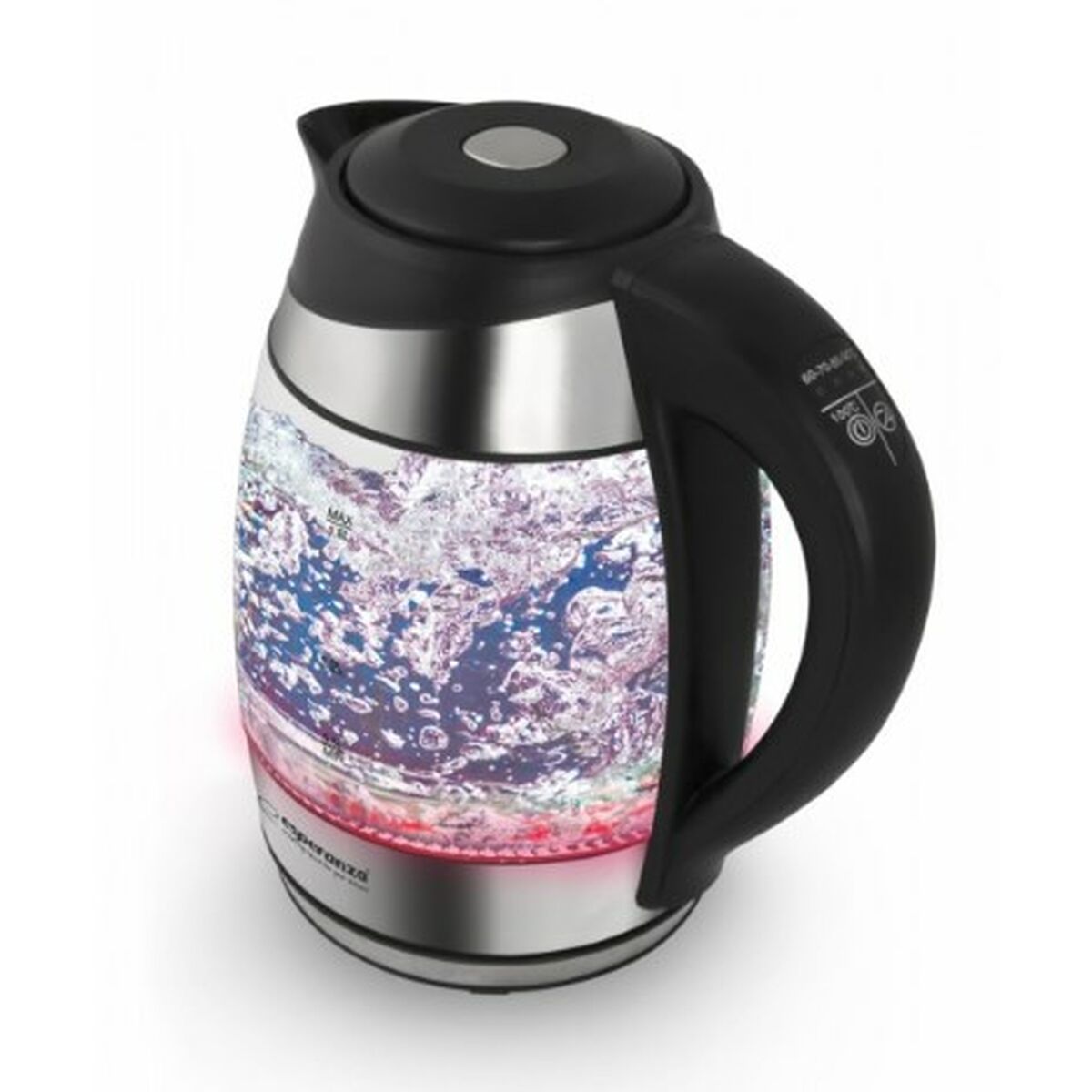 Vattenkokare Esperanza EKK026 Svart Multicolour Glas polypropen Plast 2200 W 1,7 L finns hos Aktivcamping