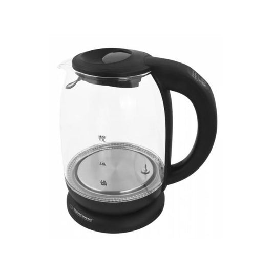 Vattenkokare Esperanza EKK027 Svart Glas Plast 2200 W 1,7 L finns hos Aktivcamping