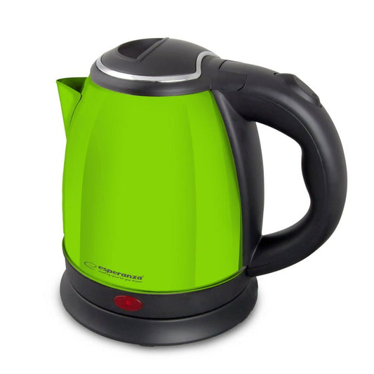 Vattenkokare Esperanza EKK128G Svart Grön Rostfritt stål Plast 1350 W 1 L finns hos Aktivcamping