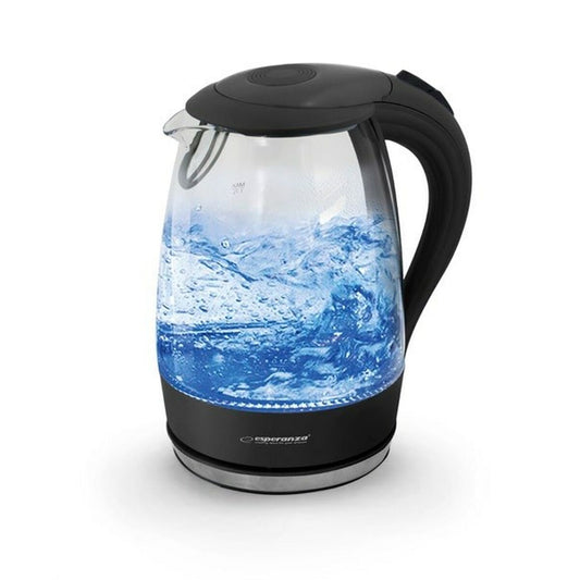 Vattenkokare Esperanza Svart Glas Plast 2200 W 1,7 L finns hos Aktivcamping