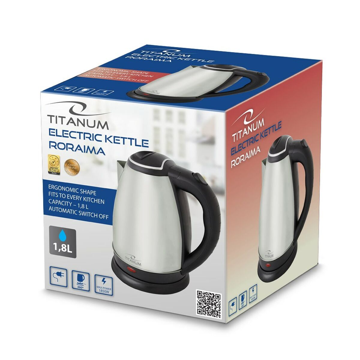 Vattenkokare Esperanza TKK102X Rostfritt stål 1800 W 1,8 L finns hos Aktivcamping