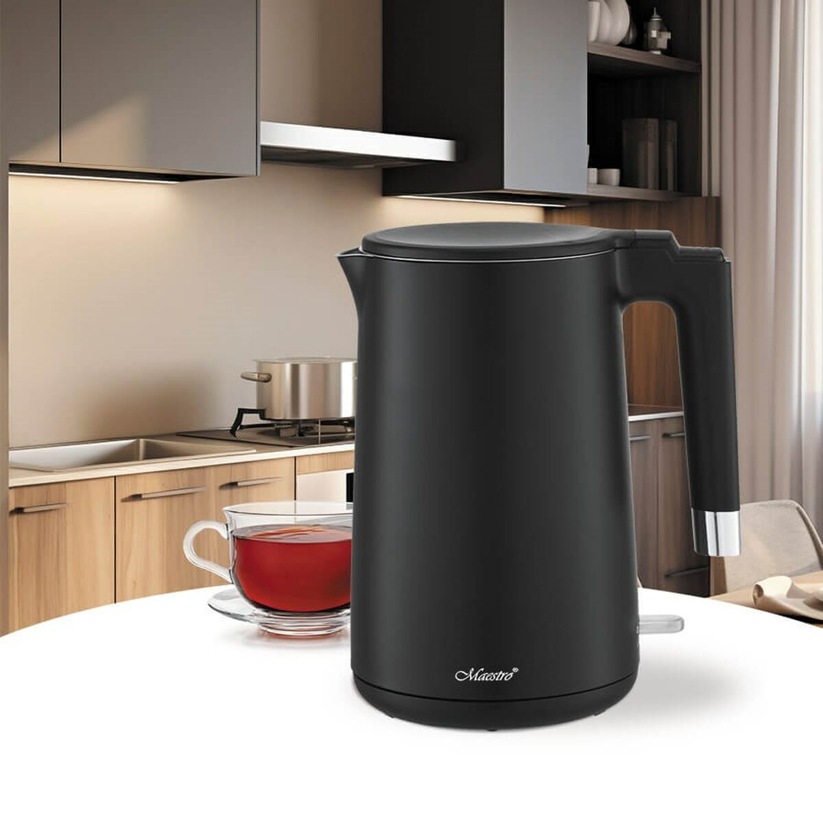 Vattenkokare Feel Maestro MR-026-BLACK Svart 1500 W 1800 W 1,7 L finns hos Aktivcamping