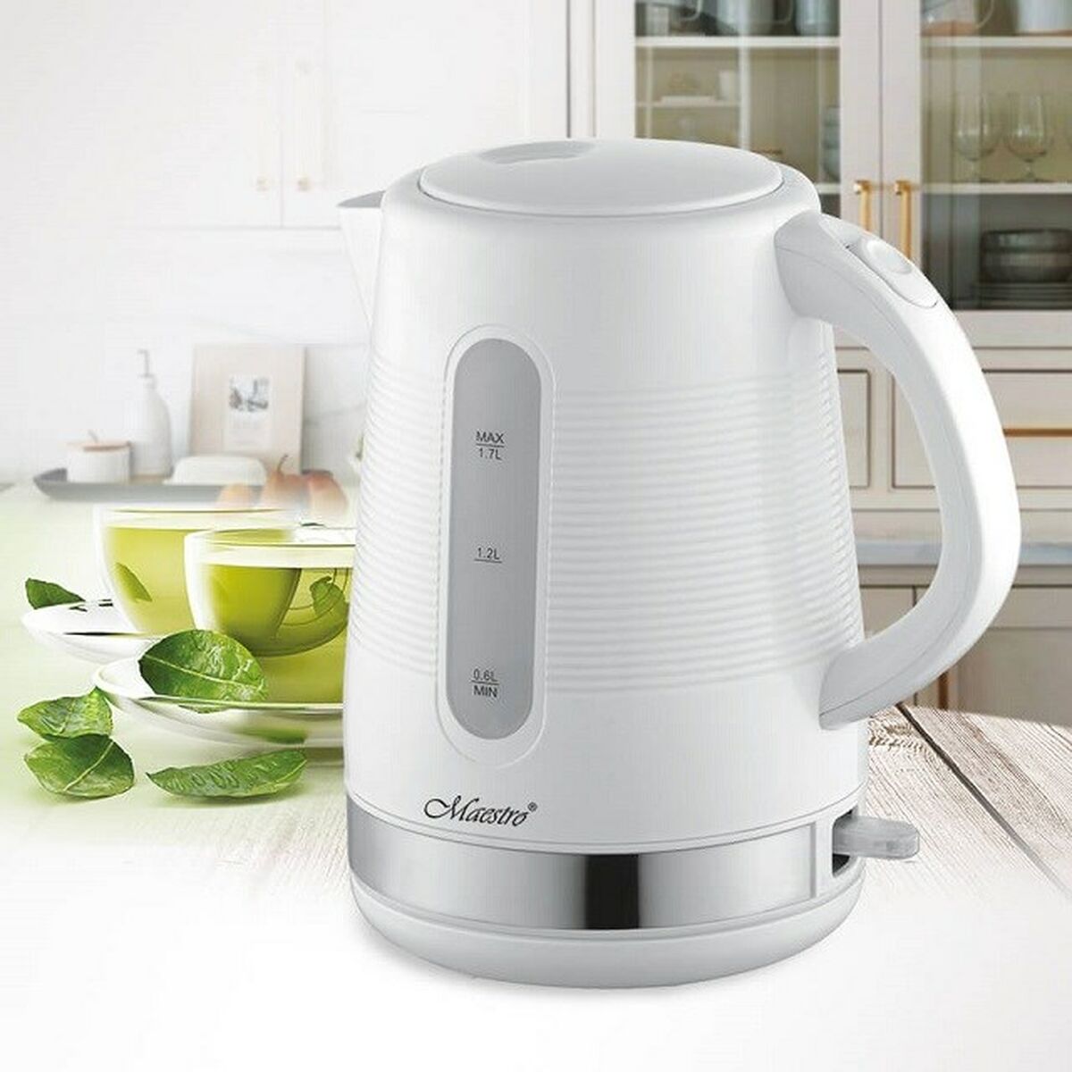 Vattenkokare Feel Maestro MR-035-WHITE Vit 2200 W 1,7 L finns hos Aktivcamping
