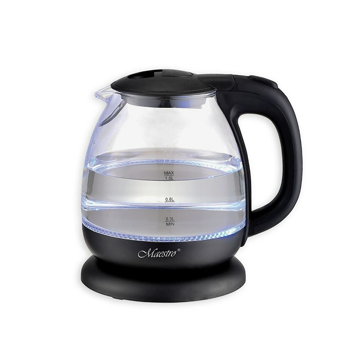 Vattenkokare Feel Maestro MR-055 Svart Glas 1100 W 1 L finns hos Aktivcamping