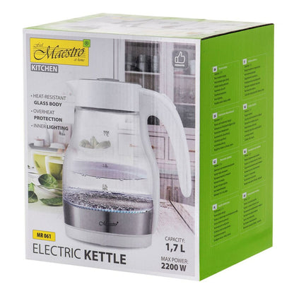 Vattenkokare Feel Maestro MR-061 Vit 1850-2200 W 1,7 L finns hos Aktivcamping