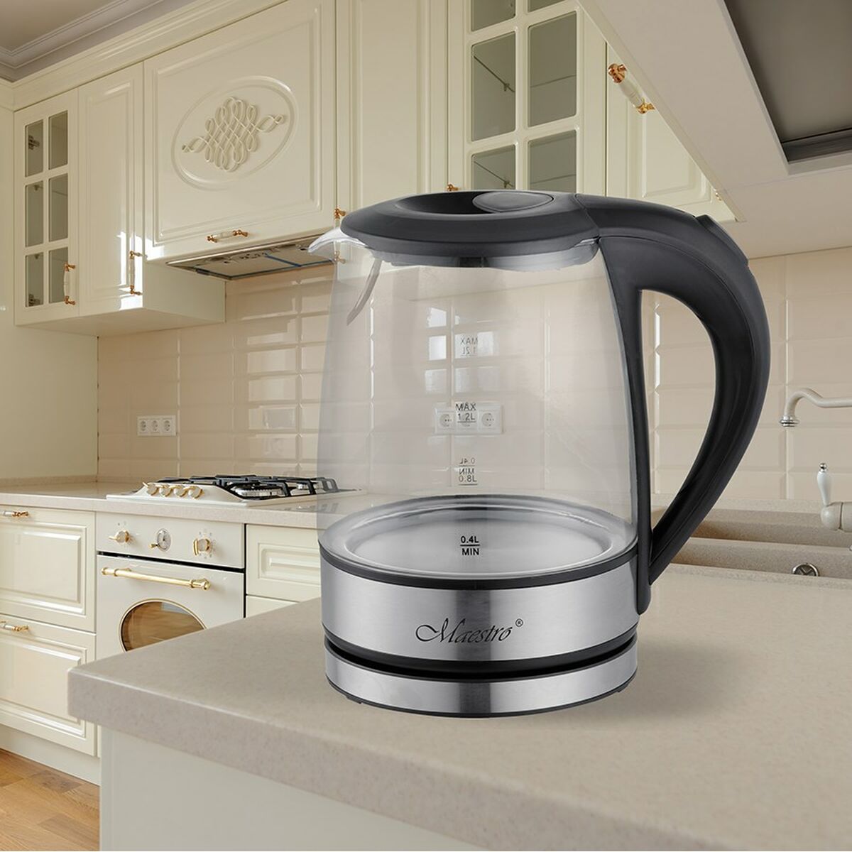 Vattenkokare Feel Maestro MR-062 Svart Glas 1630 W 1,2 L - finns hos Aktivcamping