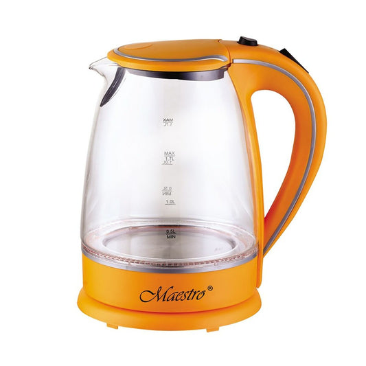 Vattenkokare Feel Maestro MR-064 Orange Transparent Glas 2000 W 1,7 L finns hos Aktivcamping