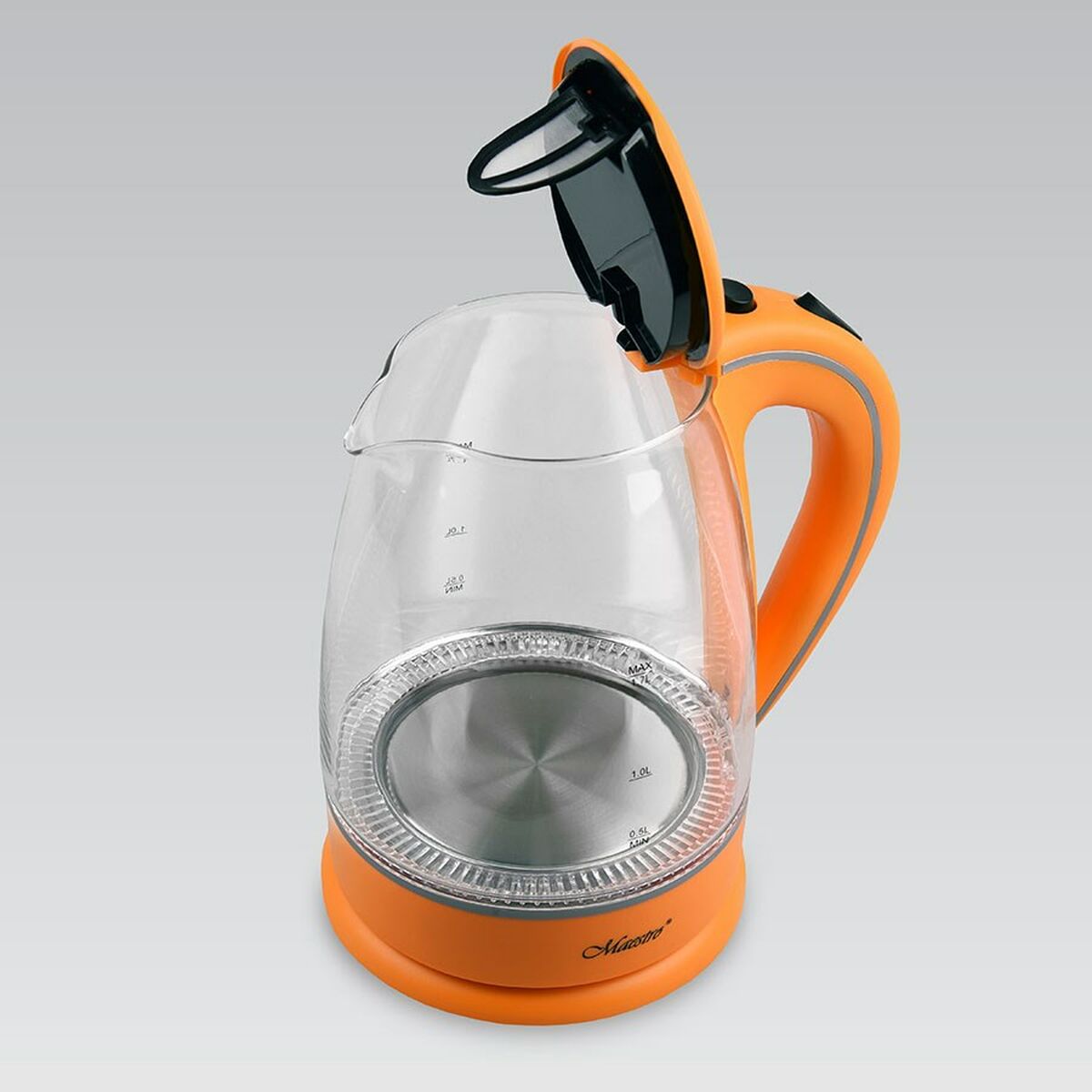 Vattenkokare Feel Maestro MR-064 Orange Transparent Glas 2000 W 1,7 L - finns hos Aktivcamping