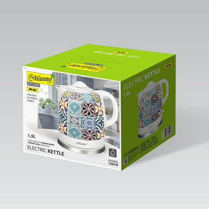 Vattenkokare Feel Maestro MR-066-PORTO Vit Keramisk 1500 W 1,5 L finns hos Aktivcamping