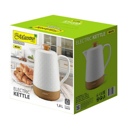 Vattenkokare Feel Maestro MR-076 Vit Keramisk 1800 W 2 L finns hos Aktivcamping