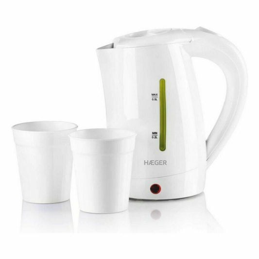 Vattenkokare Haeger EK-10W.015A Vit 1100 W Plast 500 ml finns hos Aktivcamping