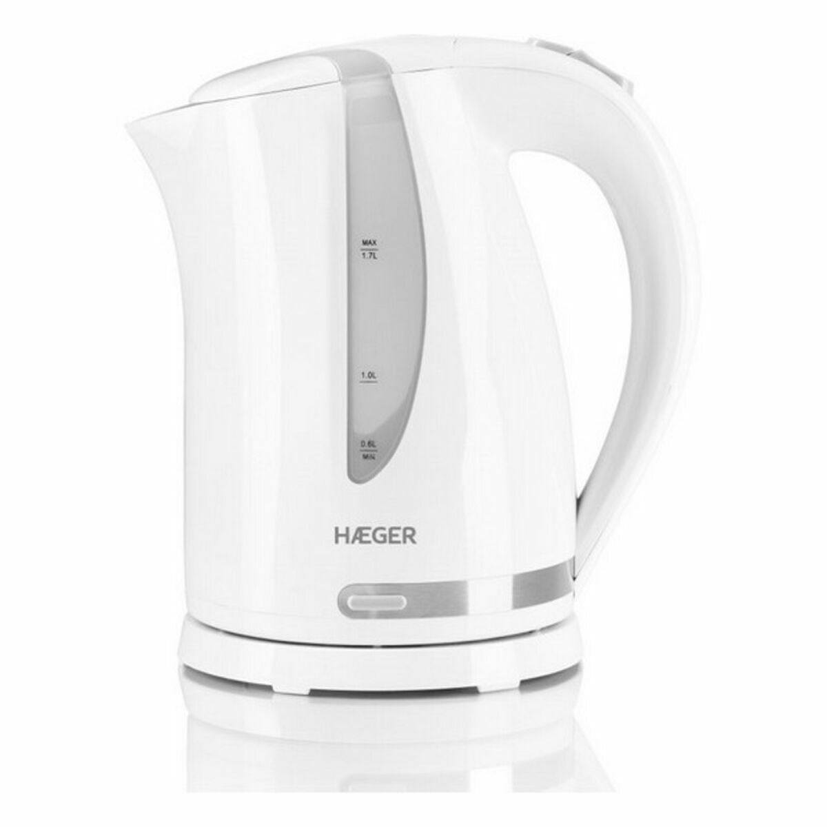 Vattenkokare Haeger EK-22W.022A Rostfritt stål Vit 2200 W 1,7 L - finns hos Aktivcamping