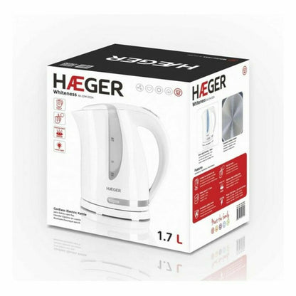 Vattenkokare Haeger EK-22W.022A Rostfritt stål Vit 2200 W 1,7 L - finns hos Aktivcamping