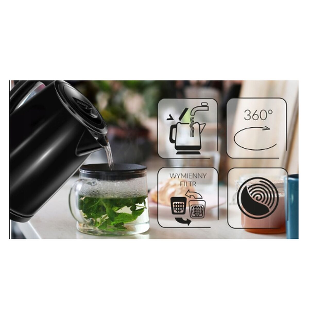 Vattenkokare Mpm MCZ-112 Svart Rostfritt stål 2200 W 1,7 L finns hos Aktivcamping