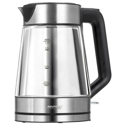 Vattenkokare Mpm MCZ-122 Svart Grå Glas Rostfritt stål 2200 W 1,7 L finns hos Aktivcamping