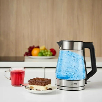 Vattenkokare Mpm MCZ-122 Svart Grå Glas Rostfritt stål 2200 W 1,7 L finns hos Aktivcamping