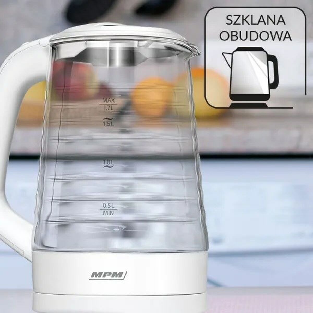 Vattenkokare Mpm MCZ-124 Vit Glas 2200 W 1,7 L finns hos Aktivcamping