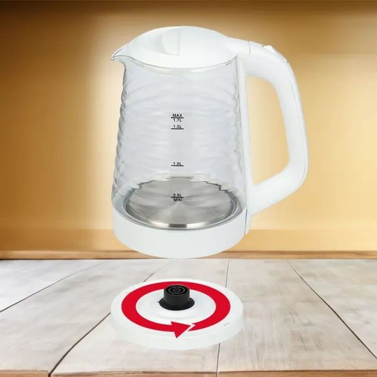 Vattenkokare Mpm MCZ-124 Vit Glas 2200 W 1,7 L finns hos Aktivcamping